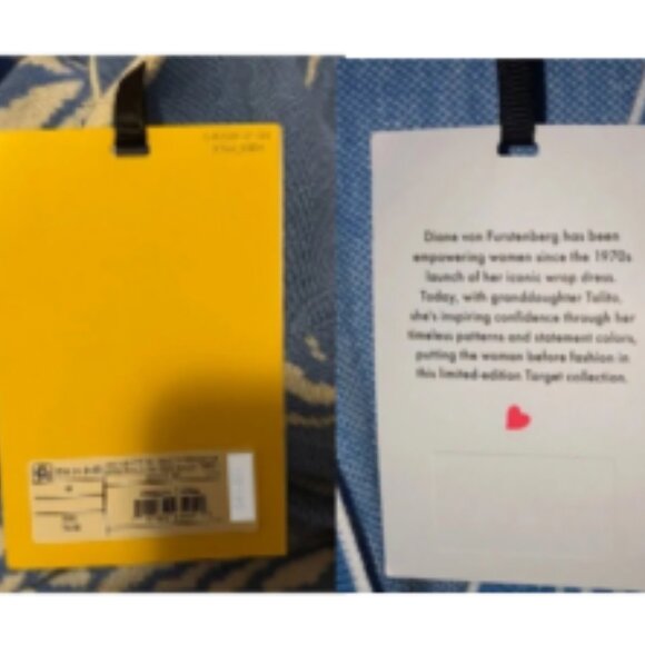 Diane Von Furstenberg X Target Collared Sea Twig Blue Wrap Dress M🆕📦⌚🏃🏻💨⚡🚚 - Picture 15 of 16